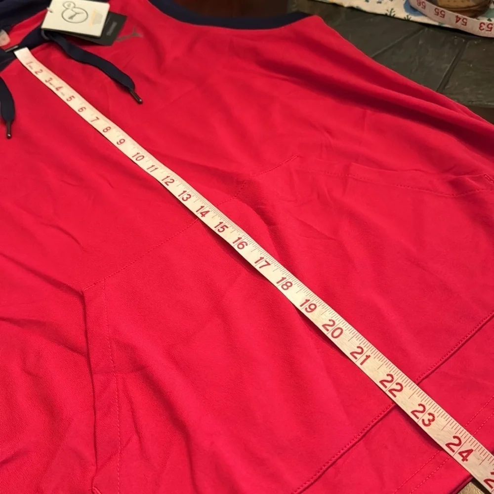 Puma Training sleeveless hooded front pocket Tshirt NWT L